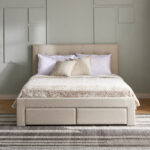Movo Oakland Neo Upholstered Queen Bed with 2 Drawers - 160x200 cm