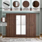 Patara 6-Door Wardrobe with Mirror