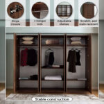 Patara 6-Door Wardrobe with Mirror