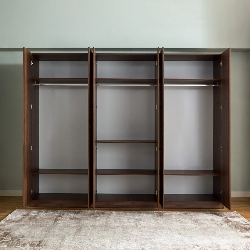 Patara 6-Door Wardrobe with Mirror - Image 8