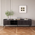 Marwell 2 Metre TV Unit with Sintered Stone Top for TVs up to 80 inches