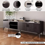 Marwell 2 Metre TV Unit with Sintered Stone Top for TVs up to 80 inches