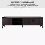 Marwell 2 Metre TV Unit with Sintered Stone Top for TVs up to 80 inches