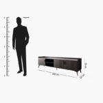 Marwell 2 Metre TV Unit with Sintered Stone Top for TVs up to 80 inches