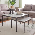 Baron Square Sintered Stone Coffee Table - Set of 2
