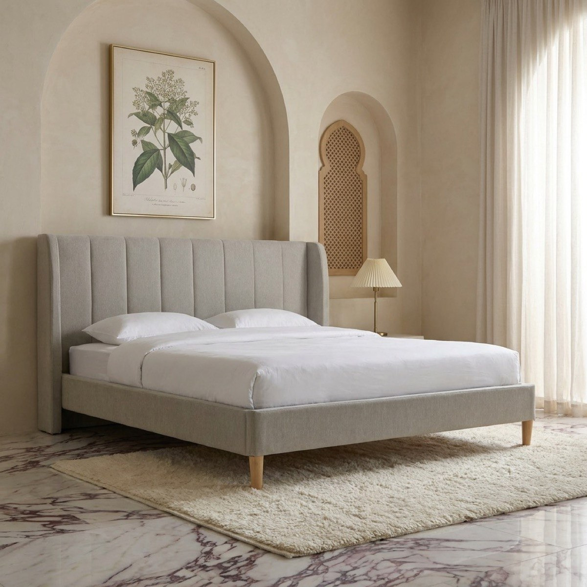 Nordica Douglas Upholstered King Bed - 180x200 cm