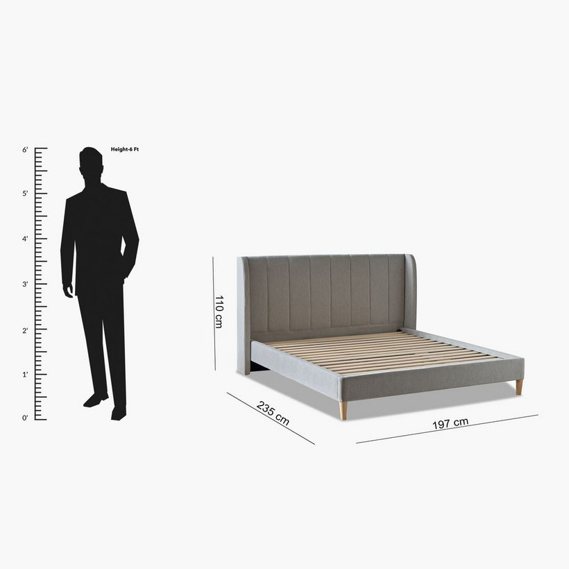 Nordica Douglas Upholstered King Bed - 180x200 cm - Image 2