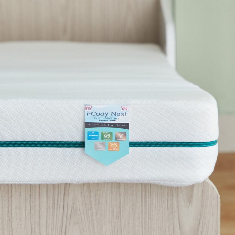 SleepEase iCody Nxt (0-3 years) Toddler Foam Mattress with Washable Cover - 70x130x10 cm - Image 12