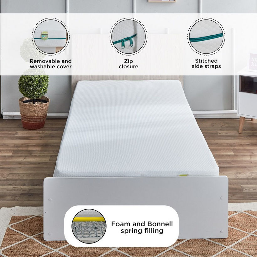 SleepEase iHampton Kids Foam Bonnell Spring Single Mattress - 90x190x16 cm - Image 7