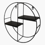 Urban Circle 2-Tier Metal Shelf - 36.5x10x36.5 cm
