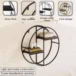 Urban Circle 2-Tier Metal Shelf - 36.5x10x36.5 cm