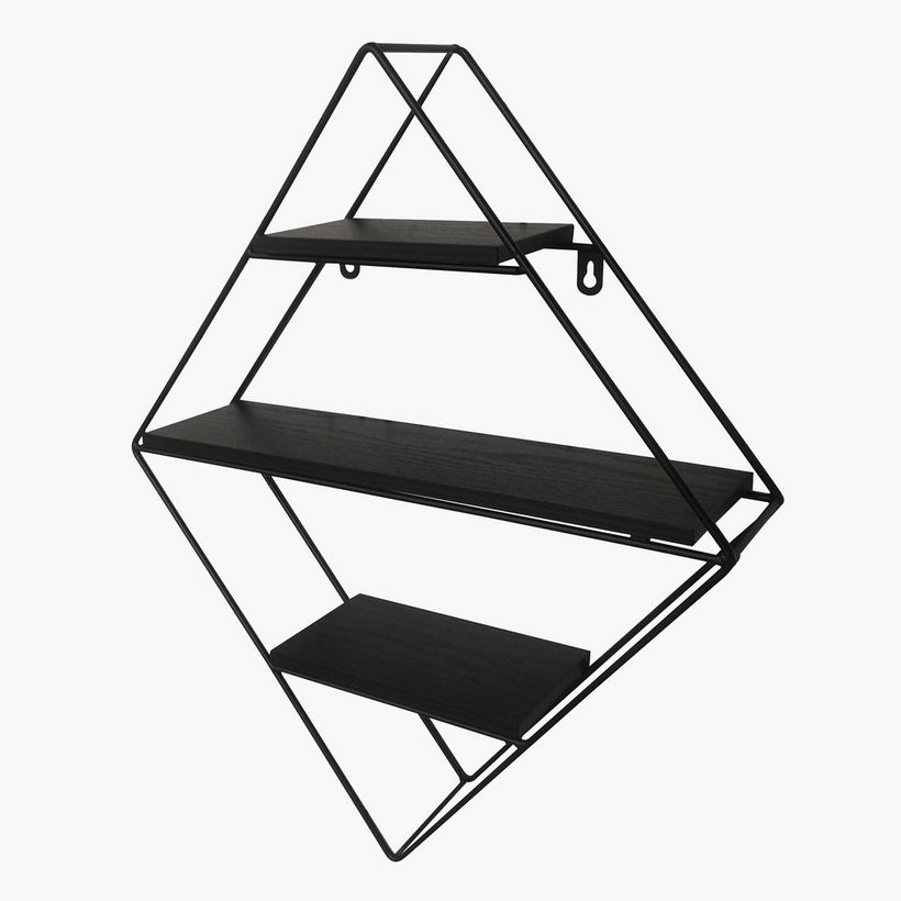 Urban Diamond 3-Tier Metal Shelf - 41.5x11x50 cm - Image 3