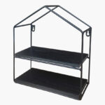 Urban Pentagon 2-Tier Metal Shelf - 26x11x28.5 cm
