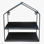 Urban Pentagon 2-Tier Metal Shelf - 26x11x28.5 cm