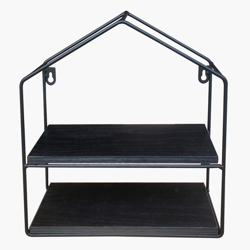 Urban Pentagon 2-Tier Metal Shelf - 26x11x28.5 cm - Image 4