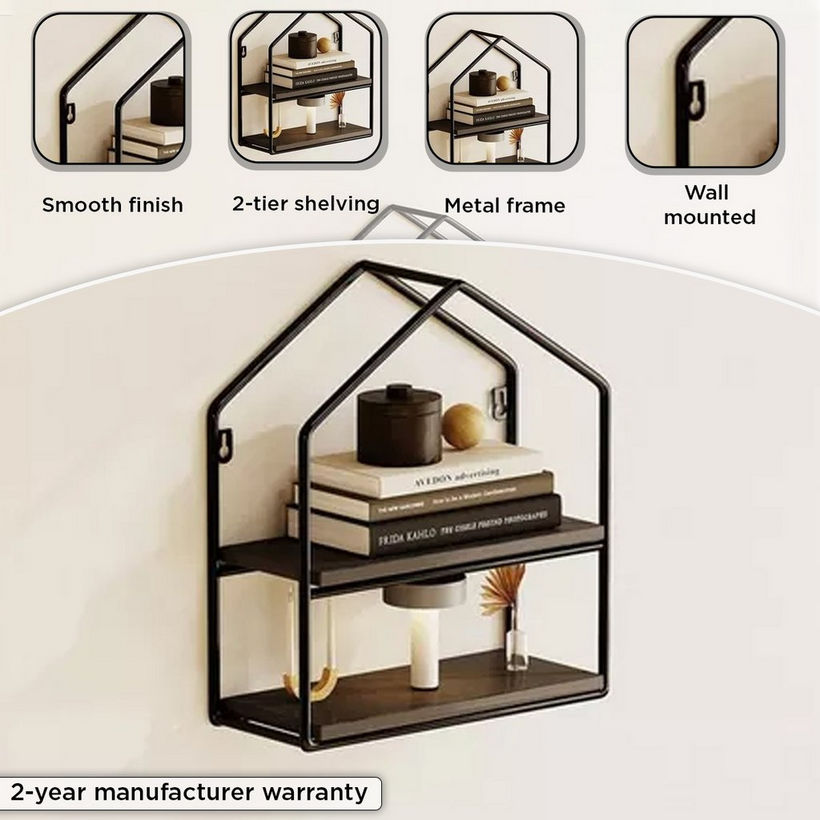 Urban Pentagon 2-Tier Metal Shelf - 26x11x28.5 cm - Image 5