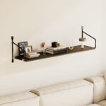 Monty Large 1-Tier Metal Shelf - 80x20x17 cm