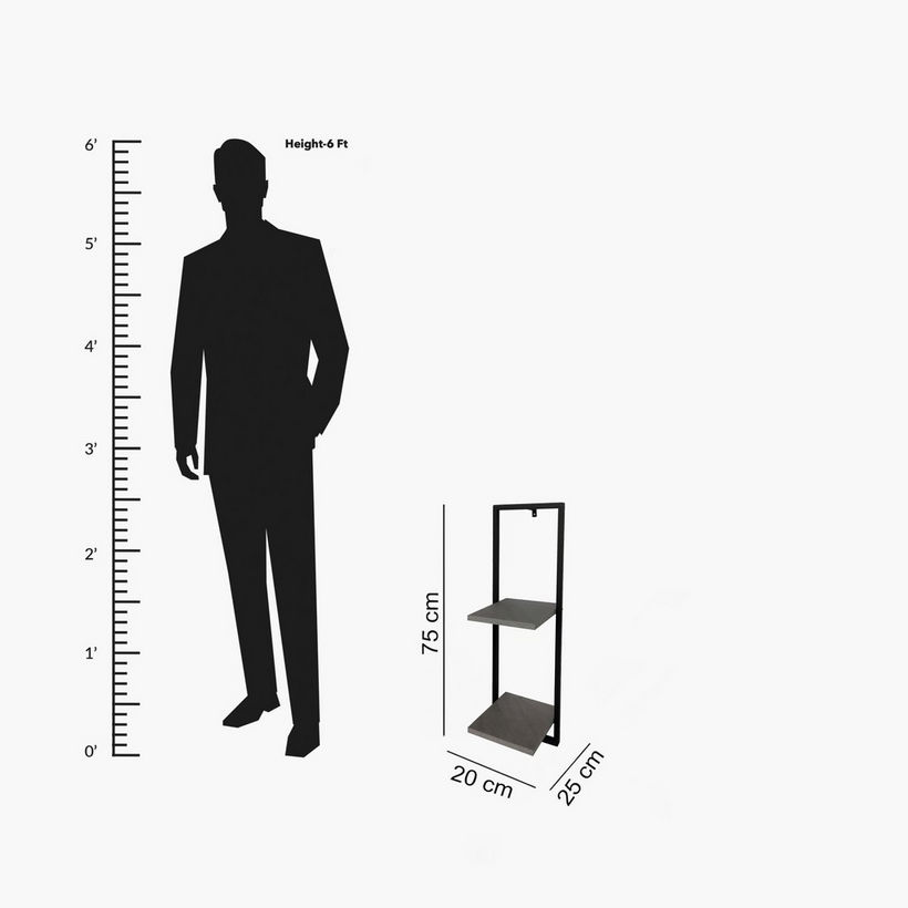 Patara Tall MDF Shelf - 25x20x75 cm - Image 2