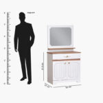 Listro 1-Drawer and 2-Door Dresser with Mirror