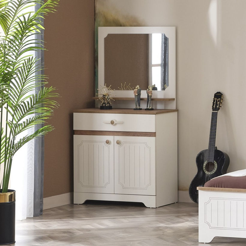 Listro 1-Drawer and 2-Door Dresser with Mirror - Image 2