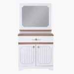 Listro 1-Drawer and 2-Door Dresser with Mirror