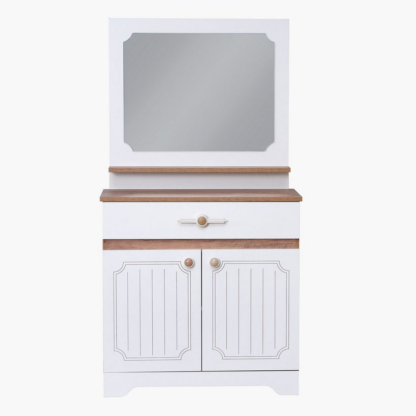 Listro 1-Drawer and 2-Door Dresser with Mirror - Image 4