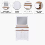 Listro 1-Drawer and 2-Door Dresser with Mirror