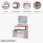 Listro 1-Drawer and 2-Door Dresser with Mirror
