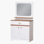 Listro 1-Drawer and 2-Door Dresser with Mirror