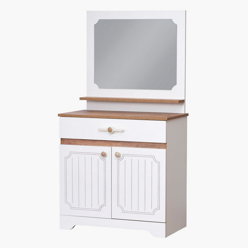 Listro 1-Drawer and 2-Door Dresser with Mirror - Image 8