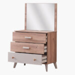 Movo Napoli 3-Drawer Dresser with Mirror