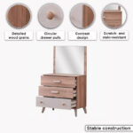 Movo Napoli 3-Drawer Dresser with Mirror