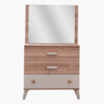 Movo Napoli 3-Drawer Dresser with Mirror