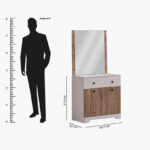Movo Polo 1-Drawer 2-Door Dresser with Mirror