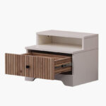 Movo Polo 1-Drawer Nightstand with Shelf