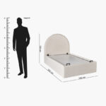 iCloud Upholstered Twin Bed with Hydraulic Storage - 120x200 cm