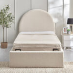 iCloud Upholstered Twin Bed with Hydraulic Storage - 120x200 cm