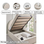 iCloud Upholstered Twin Bed with Hydraulic Storage - 120x200 cm