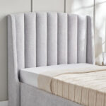 Movo Maine Lewis Hydraulic Storage Twin Upholstered Bed - 120x200 cm