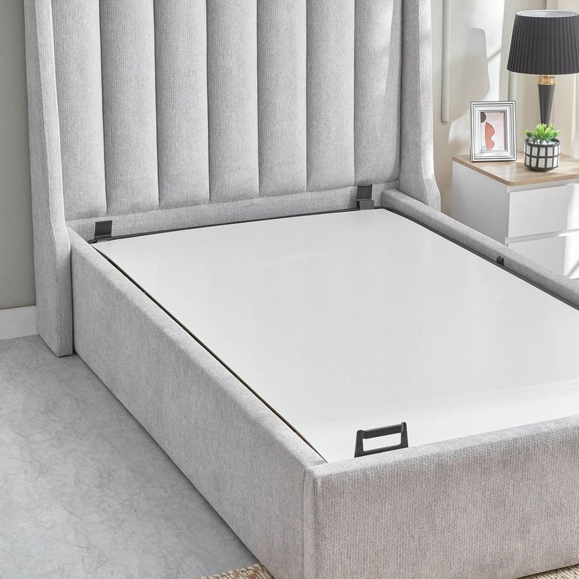 Movo Maine Lewis Hydraulic Storage Twin Upholstered Bed - 120x200 cm - Image 13