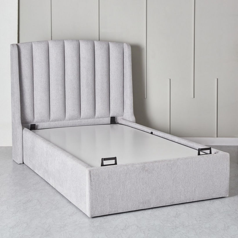 Movo Maine Lewis Hydraulic Storage Twin Upholstered Bed - 120x200 cm - Image 15