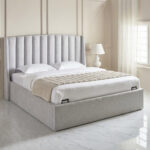 Movo Maine Lewis Hydraulic Storage Upholstered Queen Bed - 160x200 cm