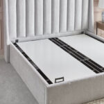 Movo Maine Lewis Hydraulic Storage Upholstered Queen Bed - 160x200 cm