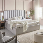 Movo Maine Lewis Hydraulic Storage Upholstered Queen Bed - 160x200 cm