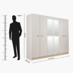 Hayes 6-Door Wardrobe with Mirror