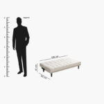 Montana 3-Seater Fabric Sofa Bed