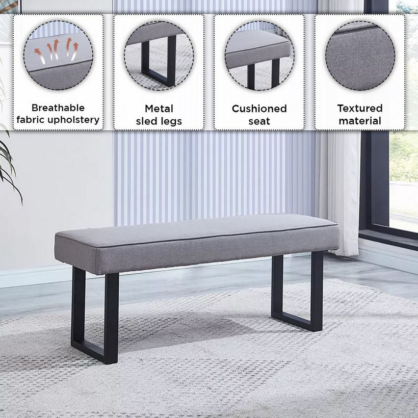 Kanoi 6-Seater Corner Dining Set with Bench - Image 6