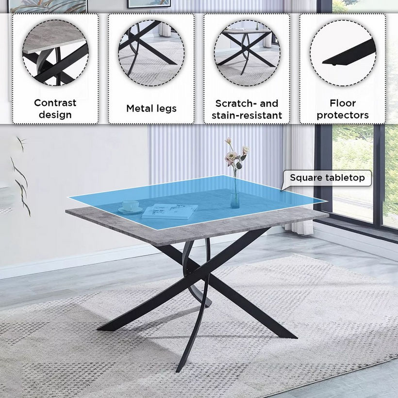 Kanoi 6-Seater Corner Dining Set with Bench - Image 9
