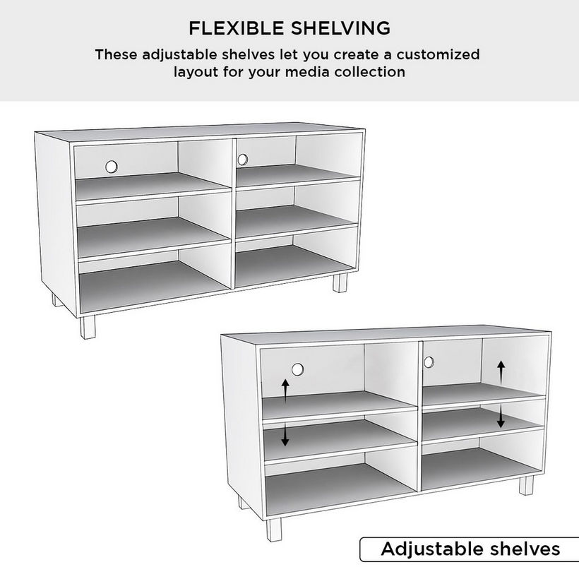 Vegas 1.2 Metre High TV Unit for TVs up to 50 inches - Image 9
