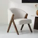 Porto Fabric Accent Chair with Wooden Frame - Image 11
